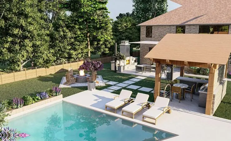 Outdoor living space built by Heavenly Outdoor in Houston, Texas