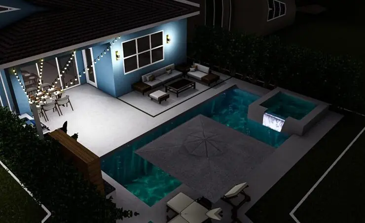 Residential pool built by Heavenly Outdoor in The Woodlands, Texas